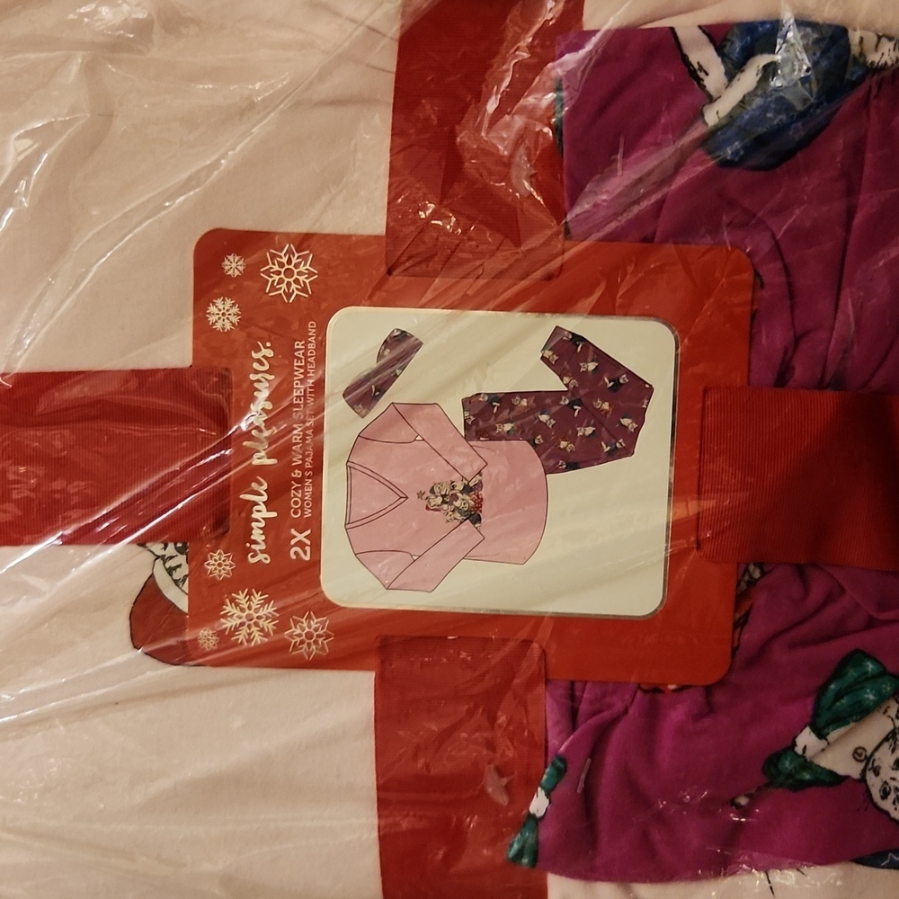 Simple Pleasure Cat Pajamas size 2x set Cats NEW